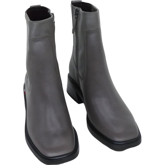 Franco Sarto Gracelyn Shadow Gray Leather Ankle Boots Women's US 6.5M - Picture 1 of 6